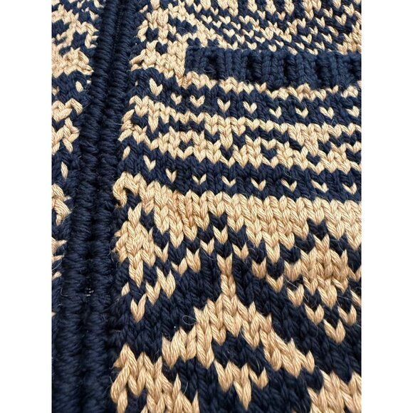 Yigal Azrouel M Mohair Wool Alpaca Chunky Knit Long Cardigan Coat Geometric Zip - Picture 8 of 16